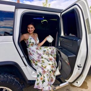 Camille La Vie Multi Floral Prom Dress